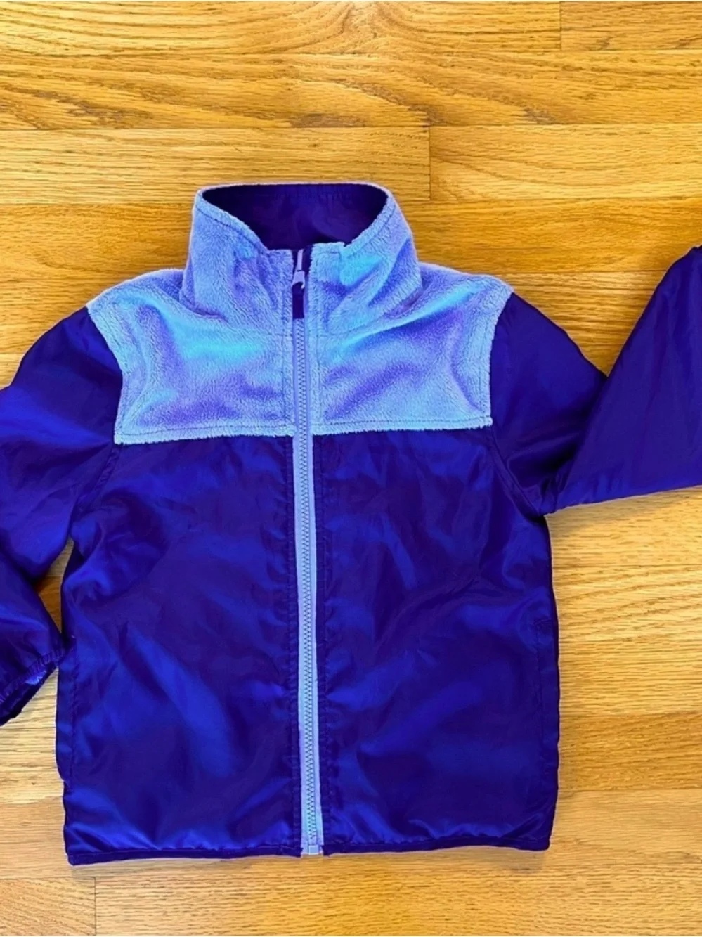 OshKosh B’gosh girls size 5 ✨Fully Reversible✨ fleece windbreaker jacket